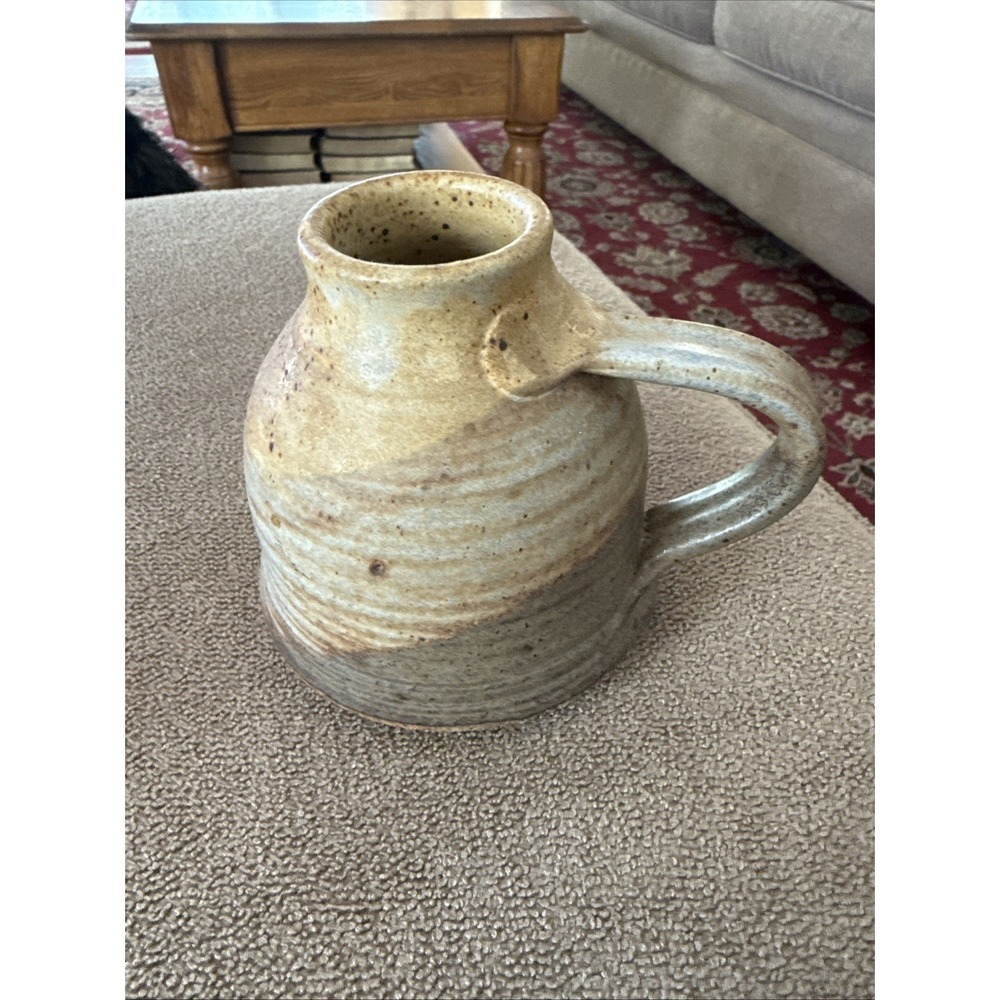 Handmade Artisan Stoneware Pitcher Signed by the Artist (TD)